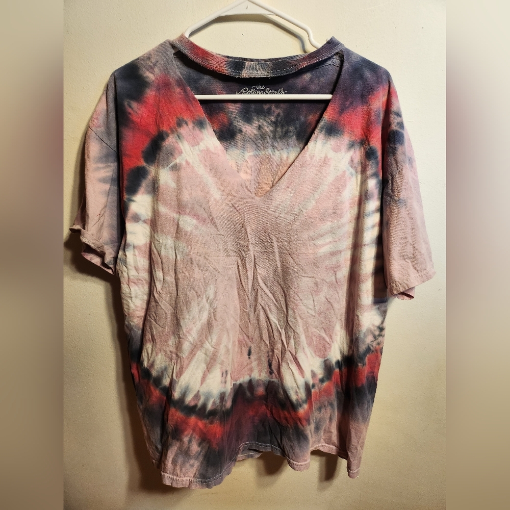 Tie dye rolling stones t shirt